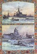 unknow artist, engelska flottan 1910 och 1935